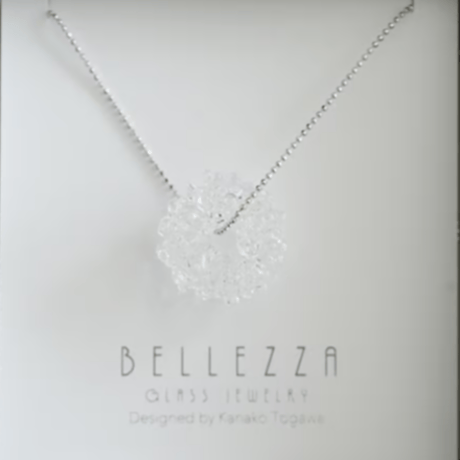BELLEZA Glass Jewelry 　Crystal loop シルバーネックレス M