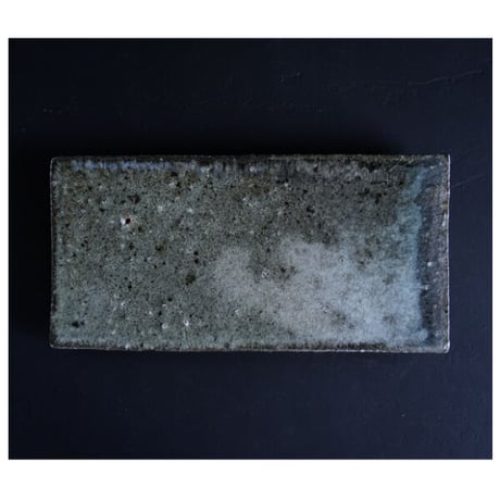 NO.216　八田亨　白掛tile　plate　長方大