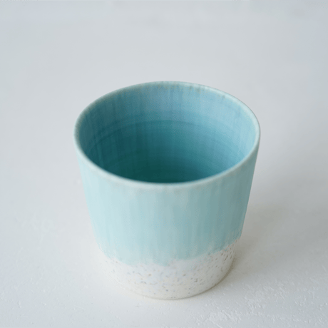 NO.4-C　　岩崎龍二　蕎麦猪口　　　アイスグリーン