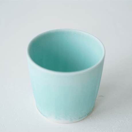 NO.4-D　　岩崎龍二　蕎麦猪口　　　アイスグリーン