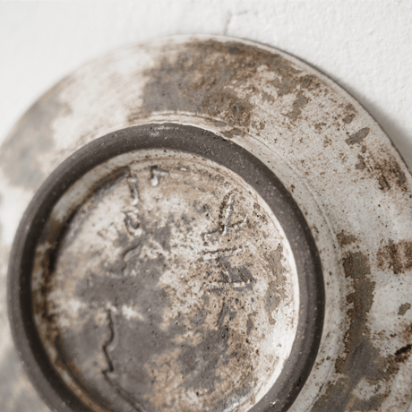 NO.12-2　芳賀稔　剥白４寸皿　Φ11.8㎝