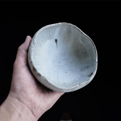 NO.148　八田亨　灰釉輪花鉢　大