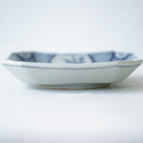 村山朋子　M-40　地紋花角皿　Mサイズ　A