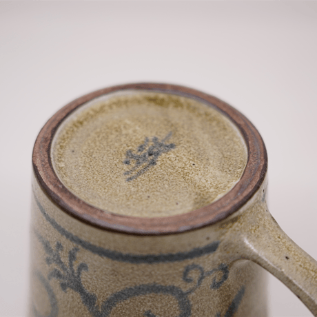 梅本尋司　U-80-4　青花マグカップ　唐草