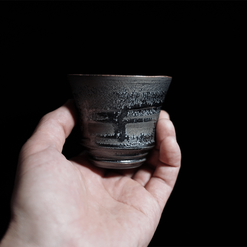 濱中史朗氏作 カップ スカル銅箔 濱中史朗作 フリーカップ NO.21 濱中