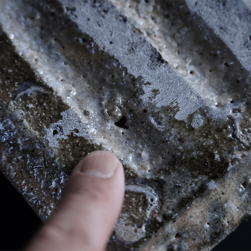 NO.204 八田亨 白掛tile plate 正方中 | JIBITA