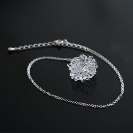 BELLEZA Glass Jewelry 　Crystal loop シルバーネックレス S