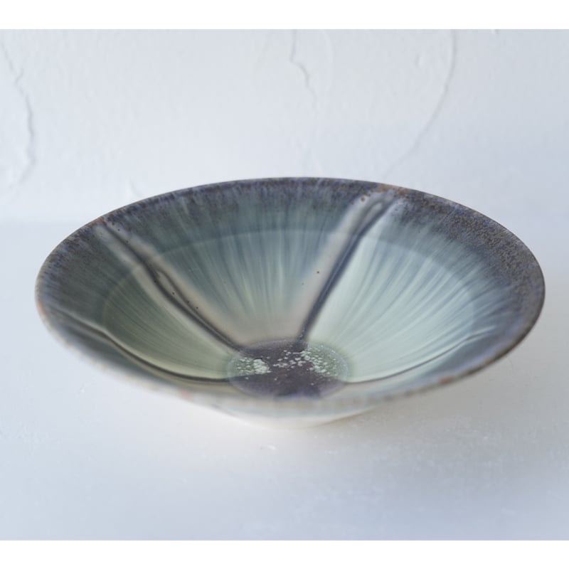 NO.14-H 岩崎龍二 Φ20.8㎝ 7寸リム鉢 ブルーグレー 灰流し | JIBITA