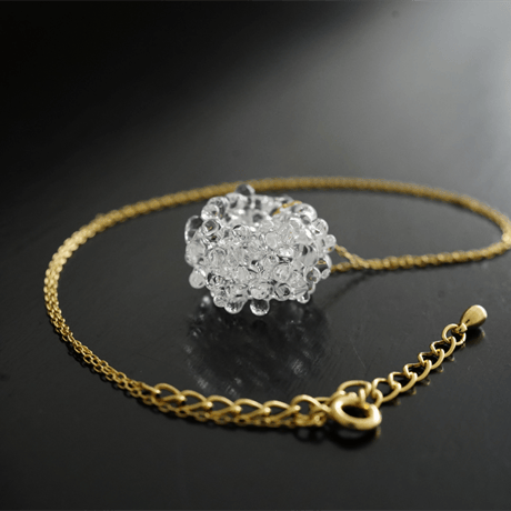 BELLEZA Glass Jewelry 　Crystal loop ゴールドネックレス S