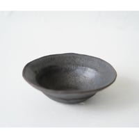 33．馬場勝文　黒釉リムオーバル深鉢　小