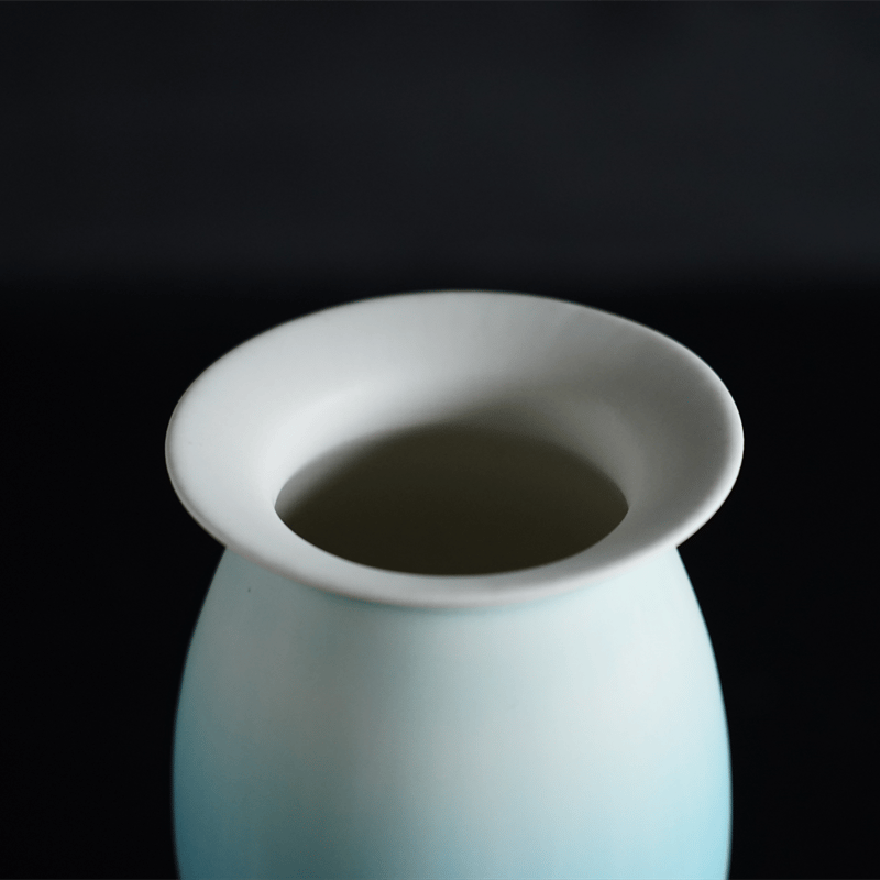 岩崎龍二 アイスグリーン+ブルーグレー 花器