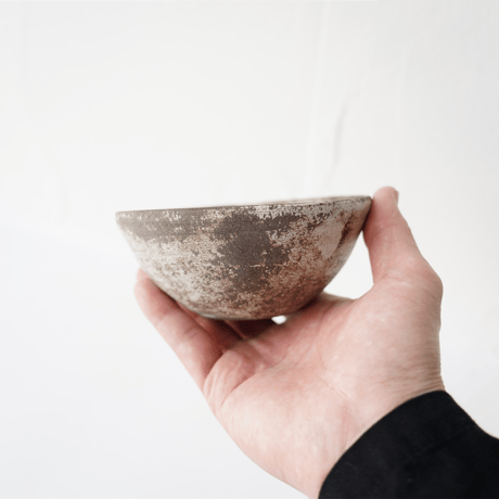 NO.8-2　芳賀稔　剥白4寸鉢　Φ12.5㎝