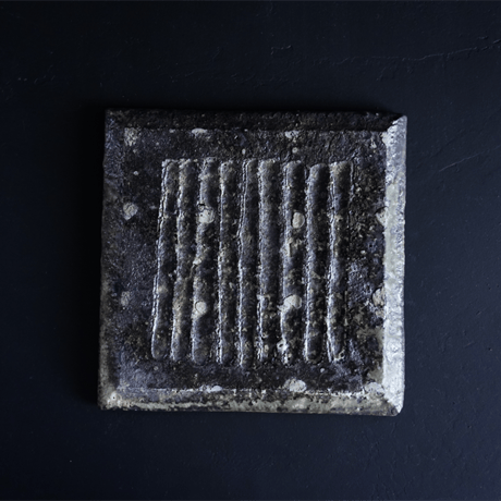 NO.193　八田亨　白掛tile　plate　正方中