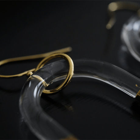 BELLEZA Glass Jewelry　ゴールドチェーンピアス