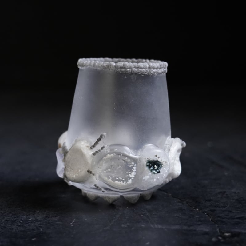 レア◆19世紀クロシェ型薬瓶 吹きガラスポット花器クレイユモントロー辻和美ジアン 辻 裕美 F ガラス花器 | JIBITA