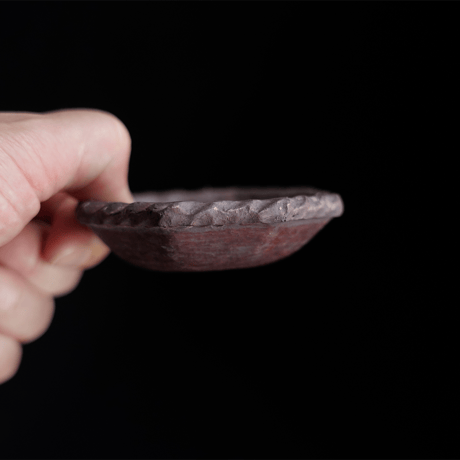 長門伸隣　　手捻八角豆皿　　Ａ