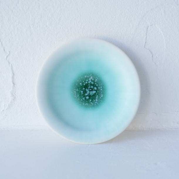 NO.6-N 岩崎龍二 Φ10.4㎝ 豆皿 アイスグリーン | JIBITA