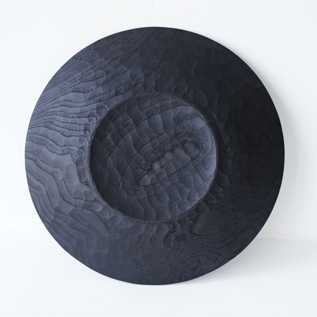 吉田欣司　　厚皿黒　A　栗　黒漆