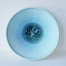 岩崎龍二 平皿 5寸 アイスグリーン 2枚 岩崎龍二 平皿 5寸