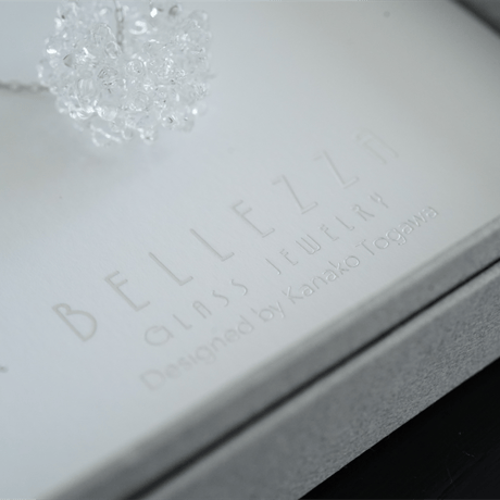BELLEZA Glass Jewelry 　Crystal loop シルバーネックレス S