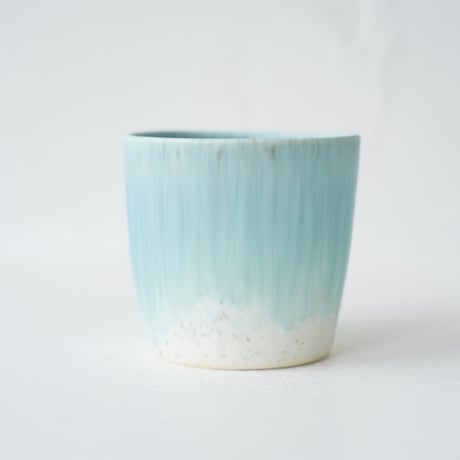 NO.4-A　　岩崎龍二　蕎麦猪口　　　アイスグリーン