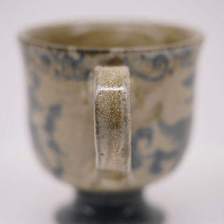 梅本尋司　U-81-4　青花脚付マグカップ　古代イスラーム