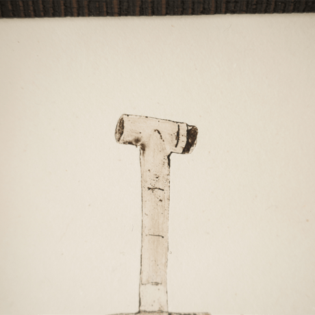 古屋郁　銅版画　53「ピザ窯」　ed.1/7