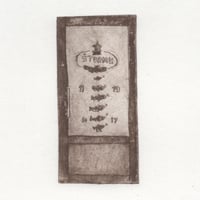 古屋郁　銅版画　33「魚屋さんのドア」　ed.1/7