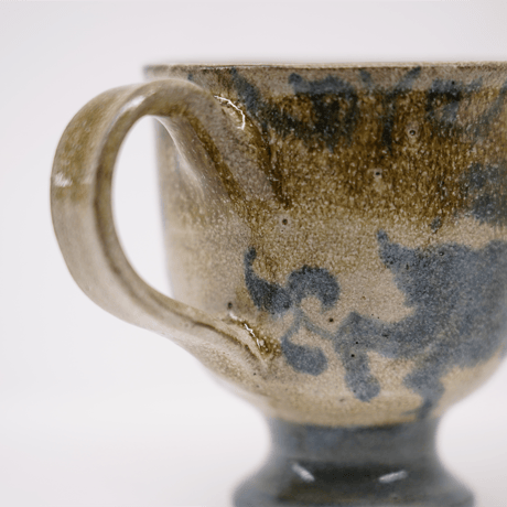 梅本尋司　U-81-3　青花脚付マグカップ　古代イスラーム