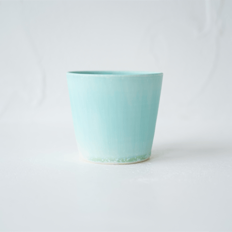 NO.4-E　　岩崎龍二　蕎麦猪口　　　アイスグリーン