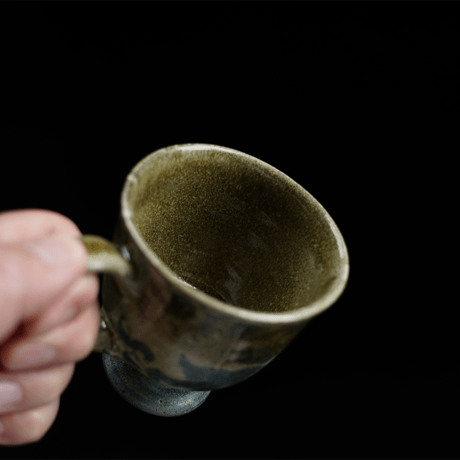 梅本尋司　U-81-3　青花脚付マグカップ　古代イスラーム