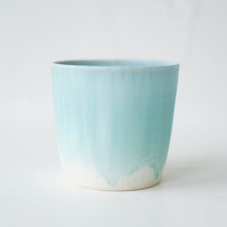 NO.4-A　　岩崎龍二　蕎麦猪口　　　アイスグリーン