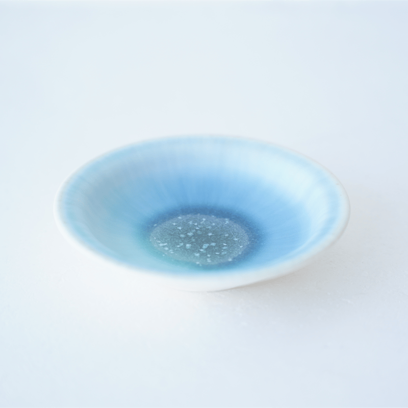 レア 岩崎龍二 アイスグリーン＋紫匂 22cm 鉢 中鉢 リム鉢 お皿 レア 岩崎龍二 アイスグリーン＋紫匂 22cm 鉢 中鉢 リム鉢 お皿