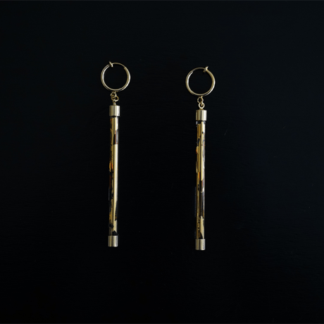 BELLEZA Glass Jewelry　ロングゴールドイヤリング