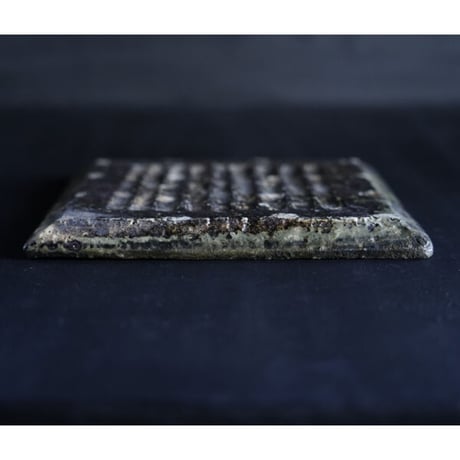 NO.193　八田亨　白掛tile　plate　正方中