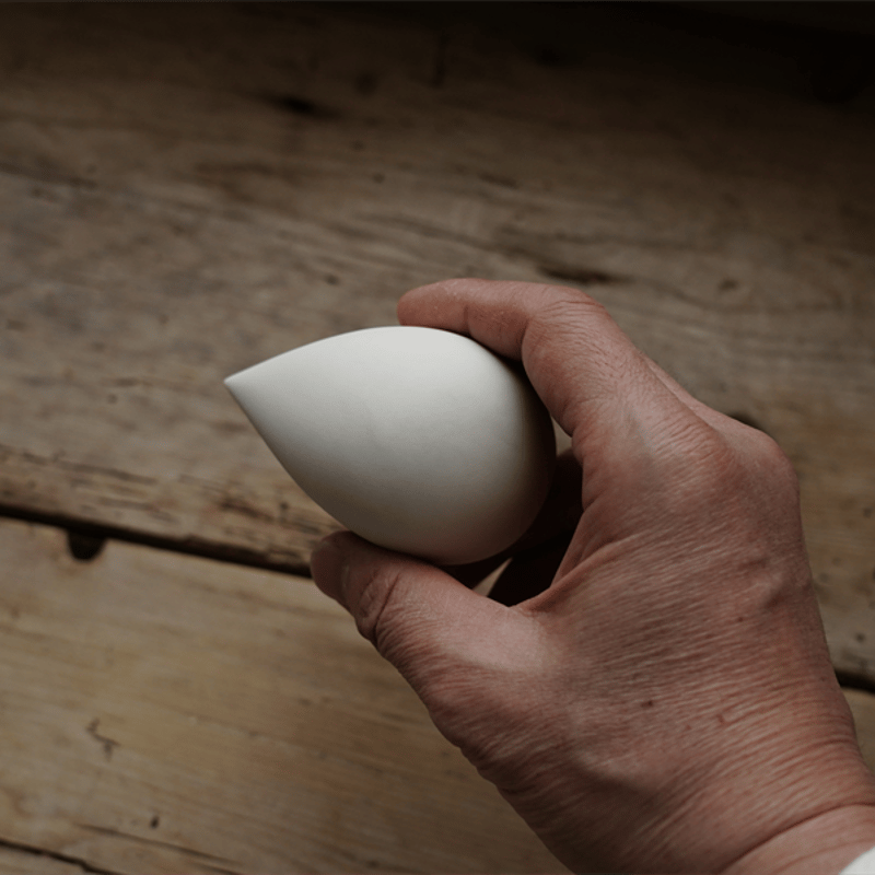 打田翠　白磁焼締　鉢 打田翠 焼締白磁オブジェ「drawing」B | JIBITA