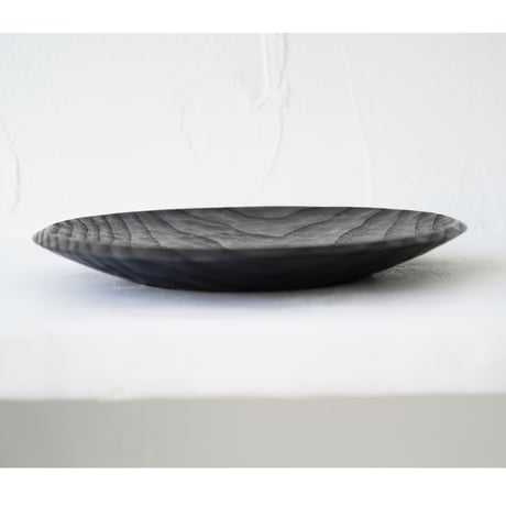 吉田欣司　　厚皿黒　B　栗　黒漆