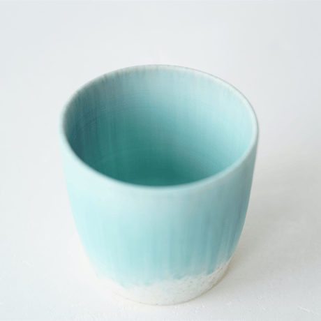 NO.4-A　　岩崎龍二　蕎麦猪口　　　アイスグリーン