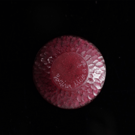 ミウラユリナ　D　槌目豆皿　red