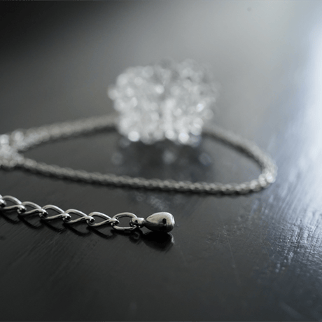 BELLEZA Glass Jewelry 　Crystal loop シルバーネックレス S