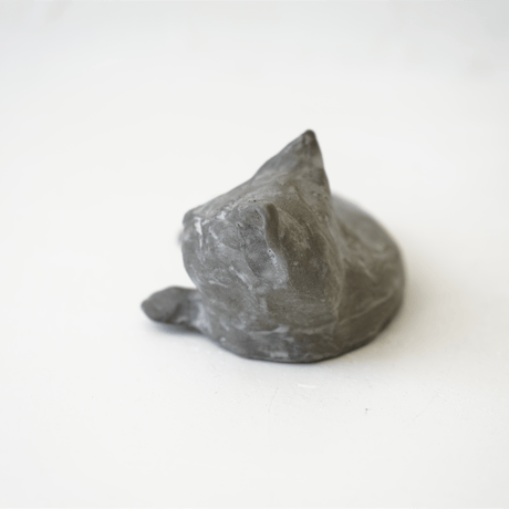 古屋郁　オブジェ　「ガソリンスタンドの猫」 　※訳あり価格40％OFF