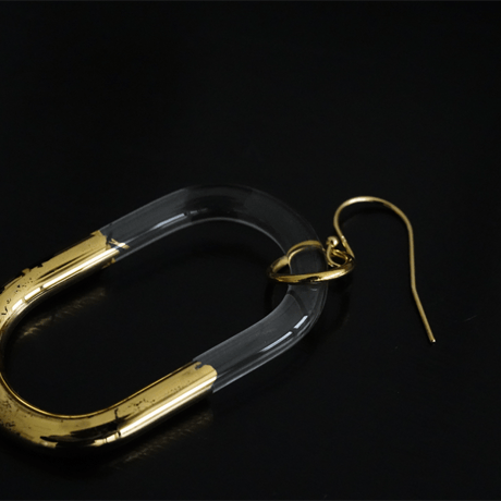 BELLEZA Glass Jewelry　ゴールドチェーンピアス