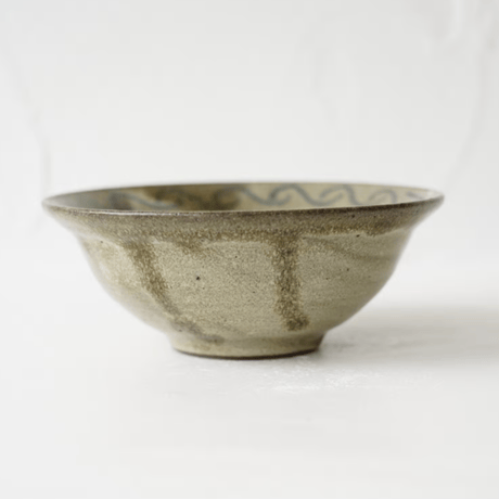 梅本尋司　U-89-2　青花蝶文５寸リム鉢