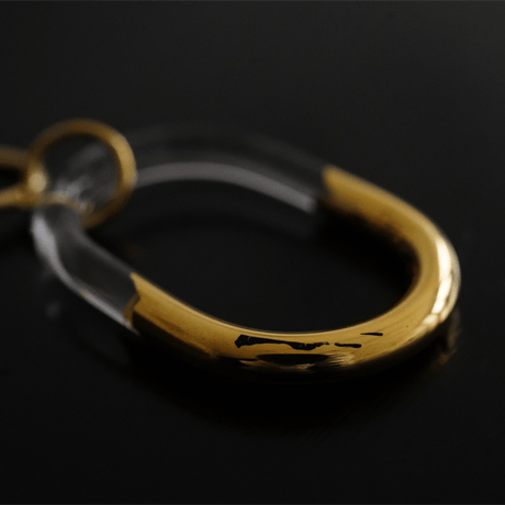 BELLEZA Glass Jewelry　ゴールドチェーンイヤリング