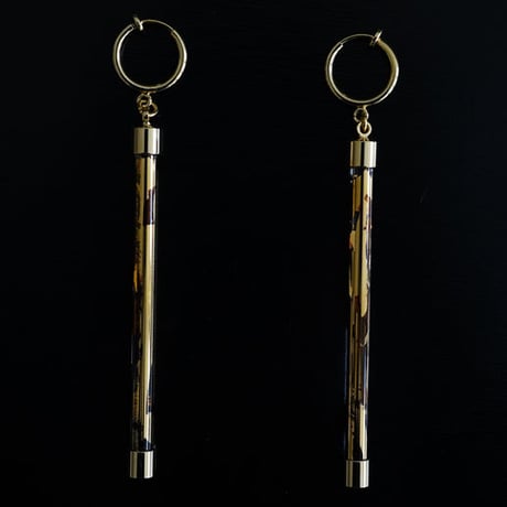 BELLEZA Glass Jewelry　ロングゴールドイヤリング