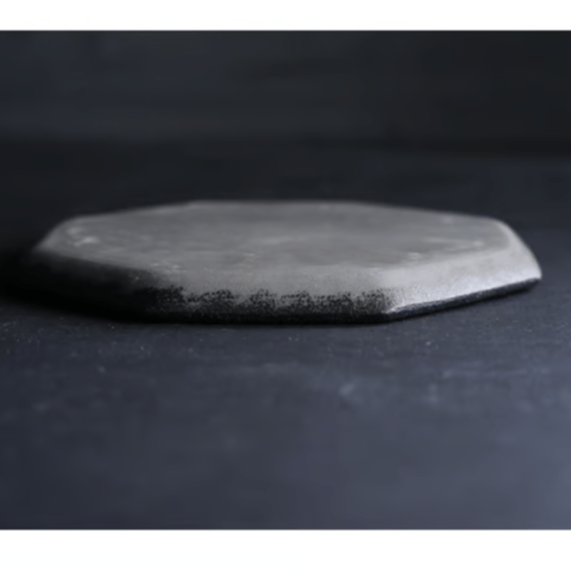 渋谷英一 八角皿 大 灰 25.5㎝ ※個体差あり | JIBITA