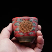 藤田　美智　ぐいのみ　「花」  A （見込み：ししまい）