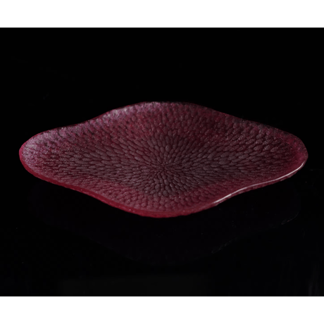 ミウラユリナ　N　槌目花皿　L　red