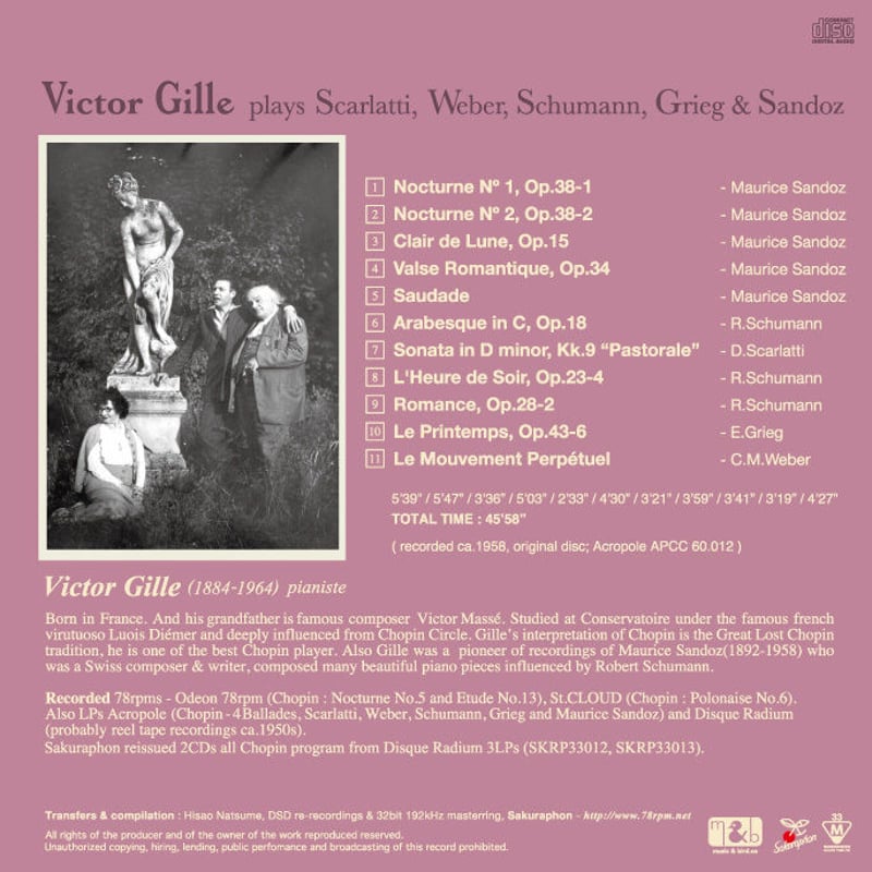 Victor Gille plays Scarlatti, Weber, Schumann, Victor Gille plays Scarlatti, Weber, Schumann,