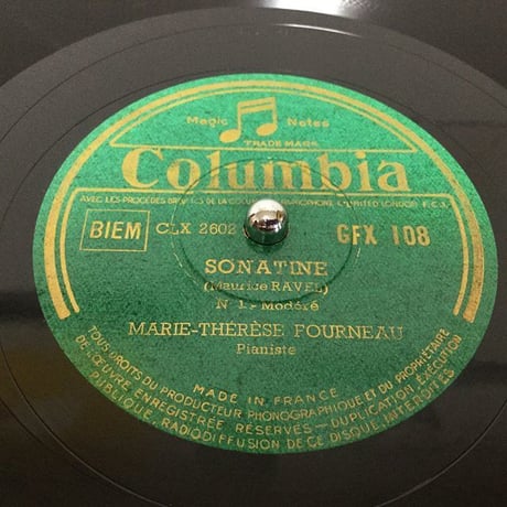 Marie-Thérèse Fourneau ~ French Columbia Complete 78rpm recordings　「マリー=テレーズ・フルノー:仏コロンビアSPレコード録音全集」